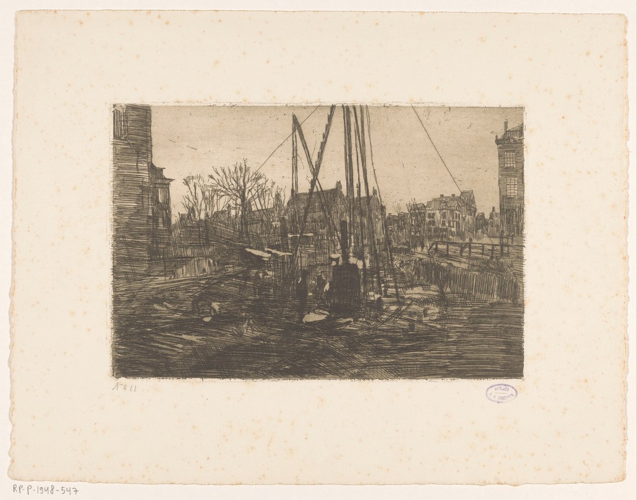 Travaux de pilonnage dans la Raadhuisstraat à Amsterdam - George Hendrik Breitner
