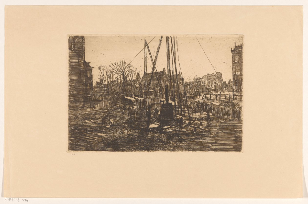 Travaux de pieux dans la Raadhuisstraat à Amsterdam - George Hendrik Breitner