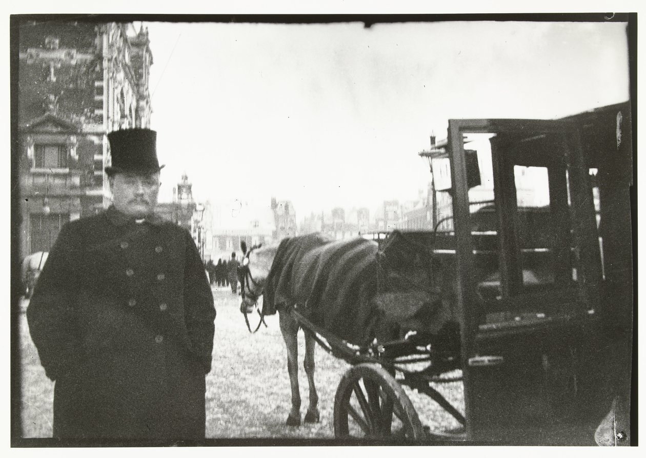 Chevaux avec carrosse sur la Leidseplein à Amsterdam - George Hendrik Breitner