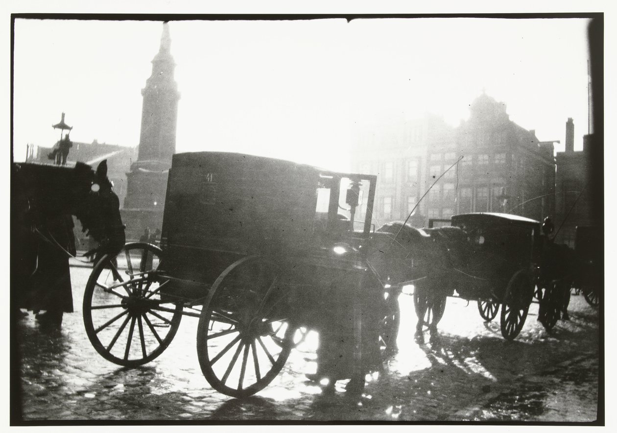 Carrosses sur le Dam à Amsterdam - George Hendrik Breitner
