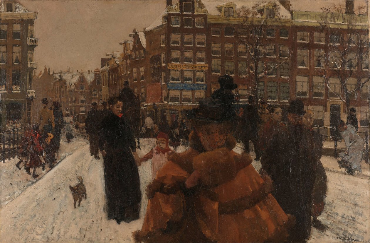 Le pont Singel à la Paleisstraat à Amsterdam - George Hendrik Breitner