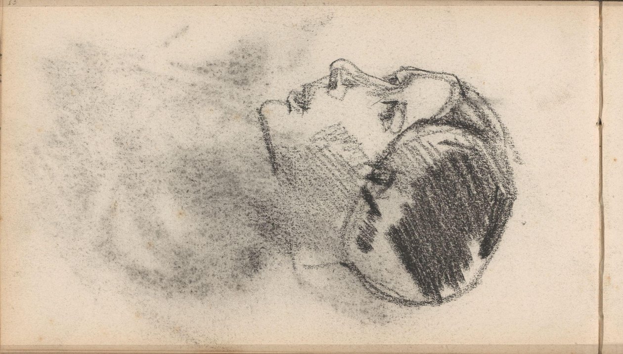 Tête de femme avec un bonnet à fers d