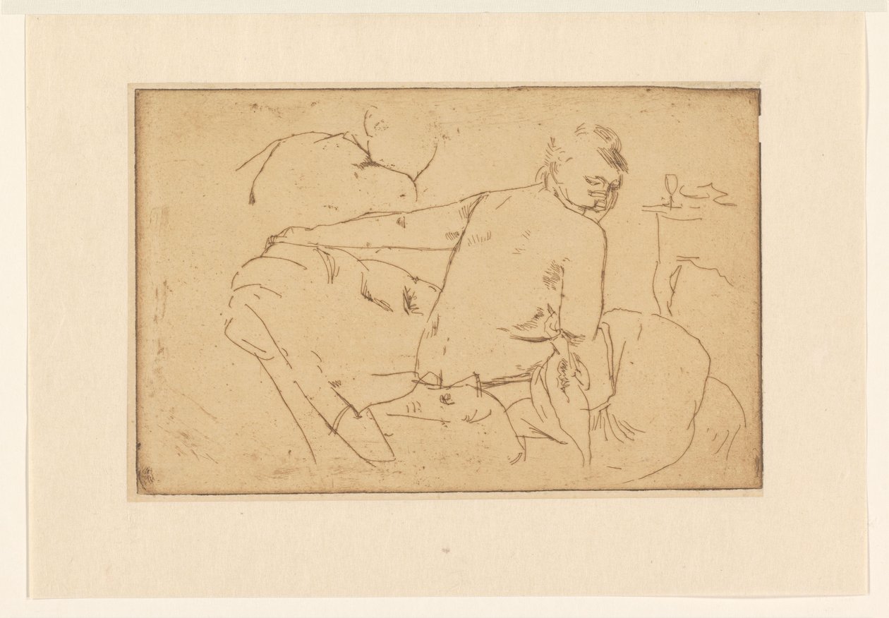Femme assise à moitié nue - George Hendrik Breitner