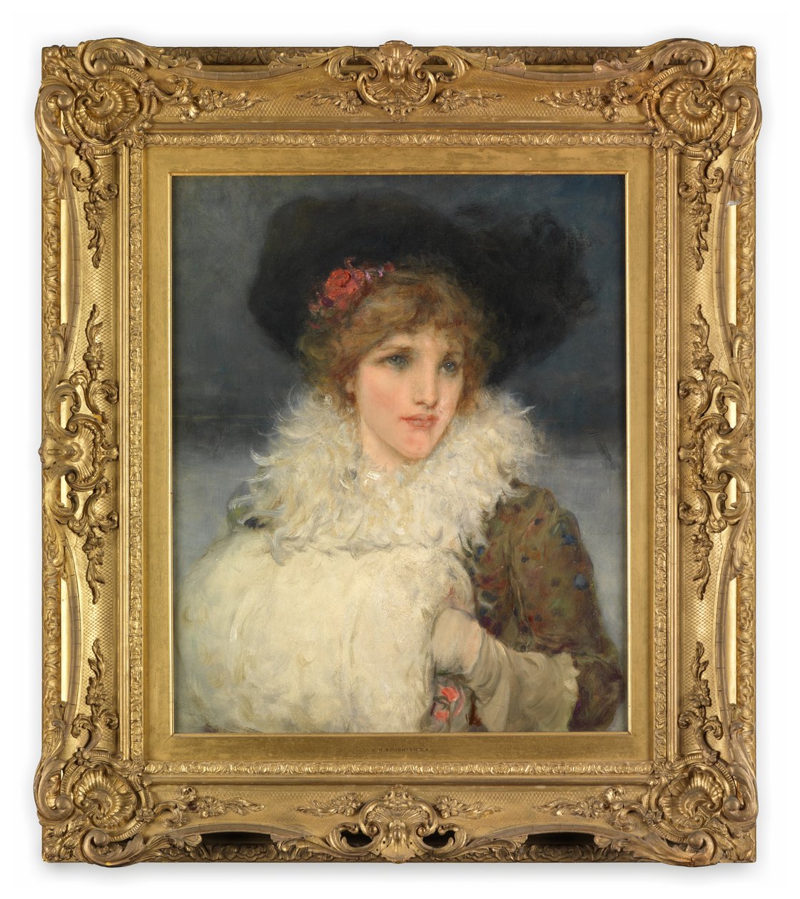 Femme, mi-longueur - George Henry Boughton