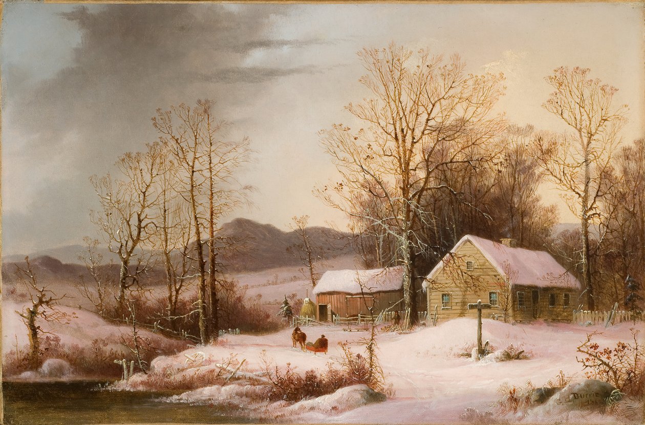 Ferme en hiver 1860 - George Henry Durrie