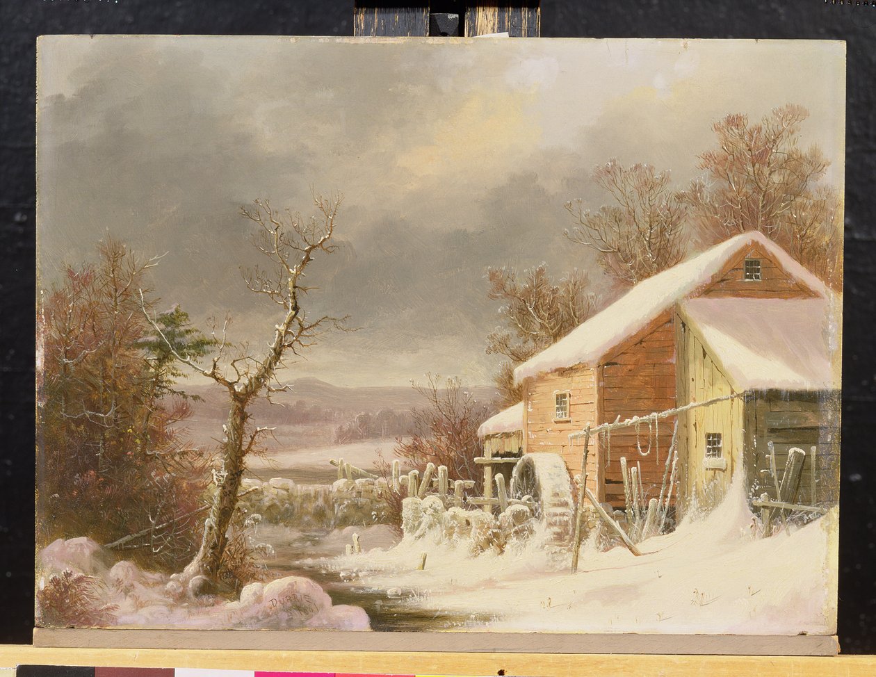 Vieux moulin en hiver, 1861 - George Henry Durrie
