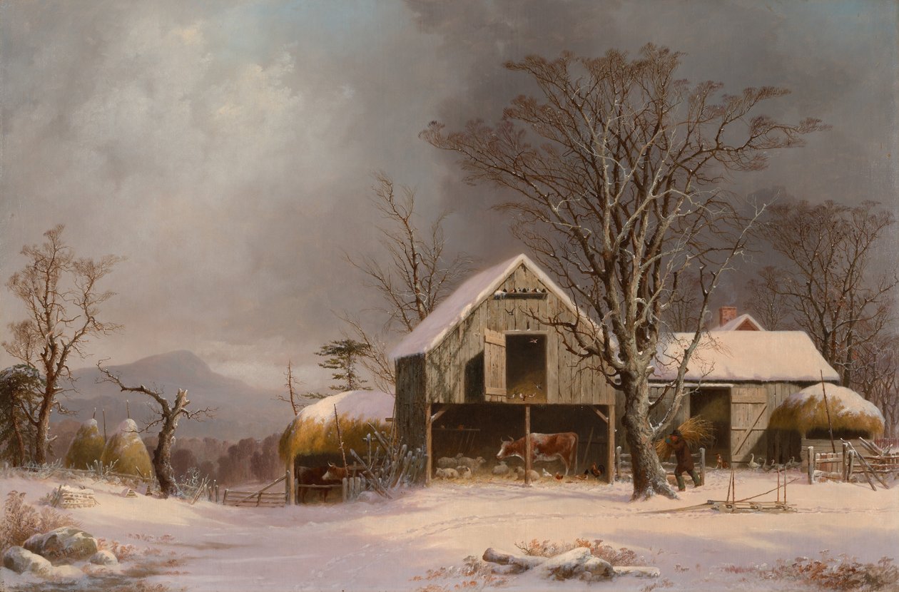 Scène hivernale en Nouvelle-Angleterre - George Henry Durrie
