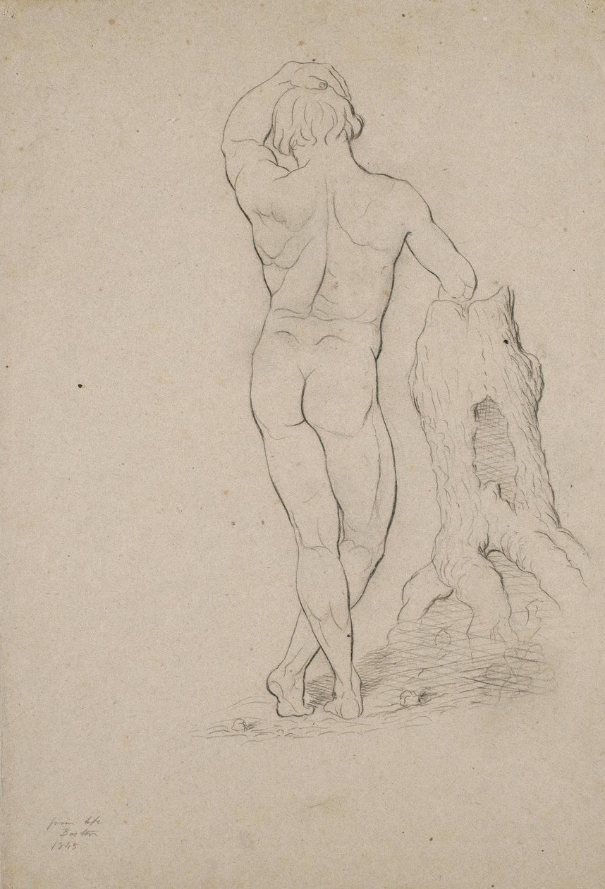 Sans titre - Nu masculin, vue postérieure, 1846 - George Henry Hall