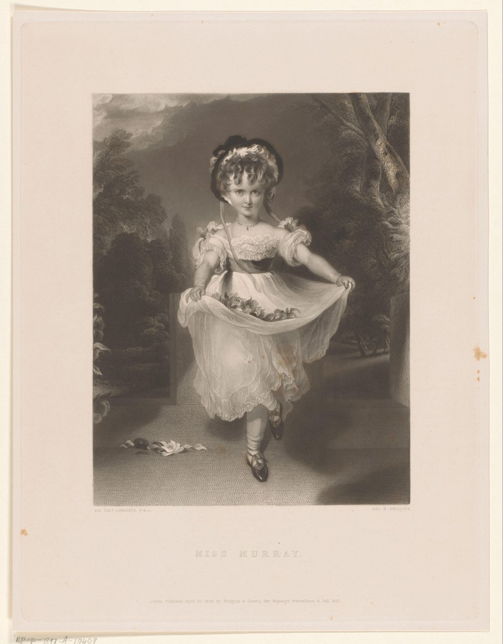 Portrait de Louisa Georgina Augusta Anne Murray Miss Murray (titre sur ...