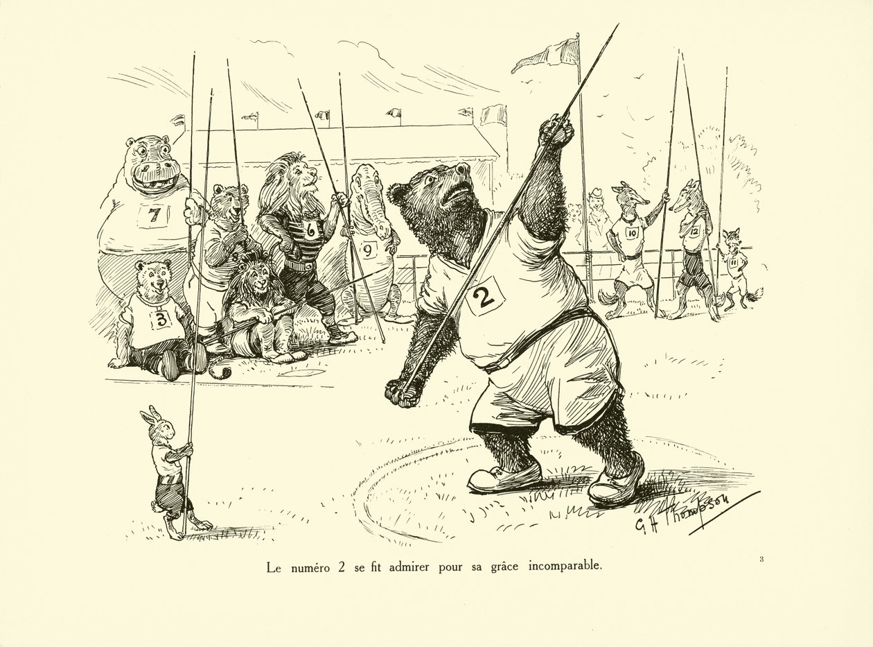 Le numero 2 se fit admirer pour sa grace incomparable (litho) - George Henry Thompson