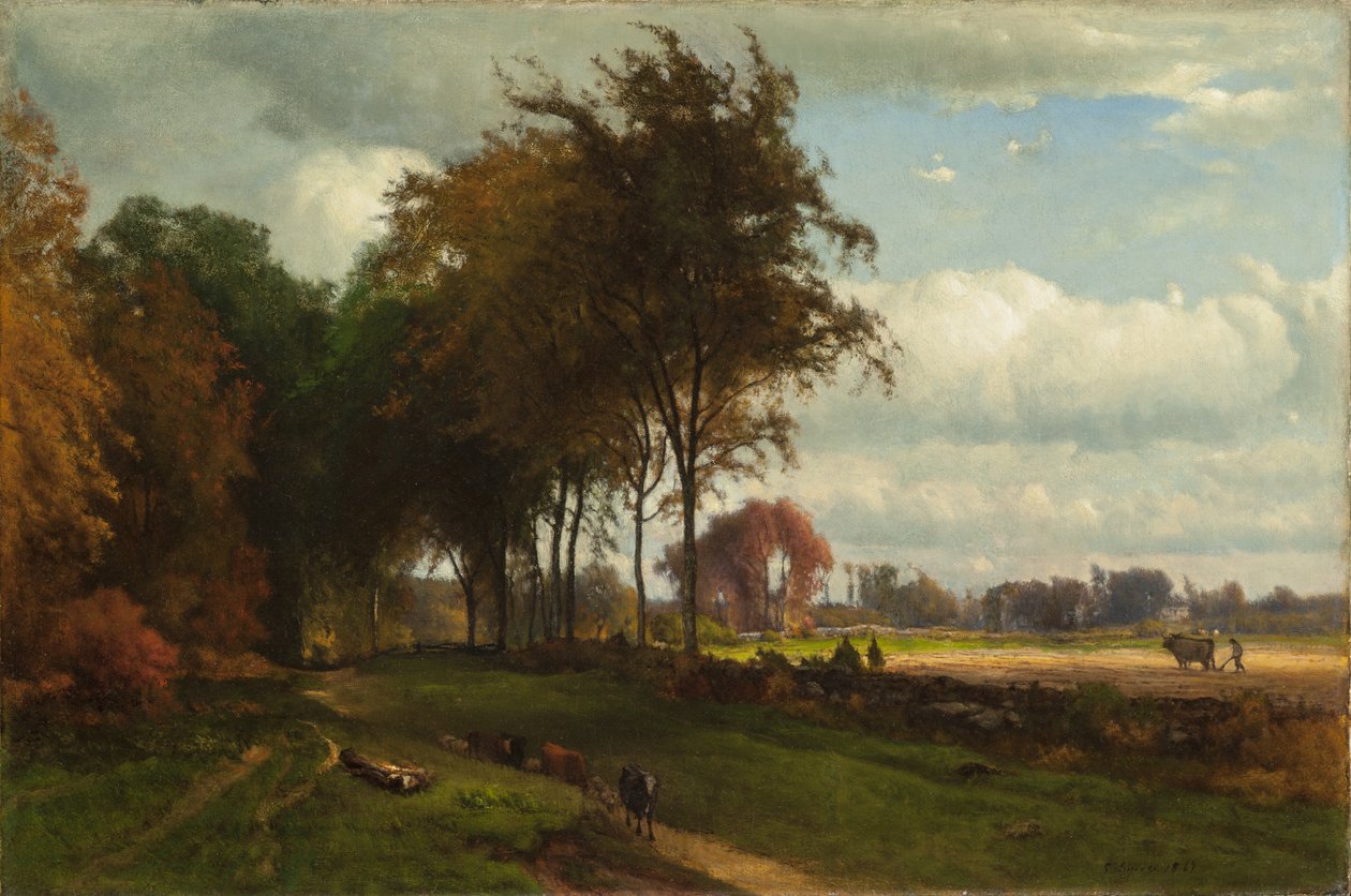 Paysage avec du bétail - George Inness