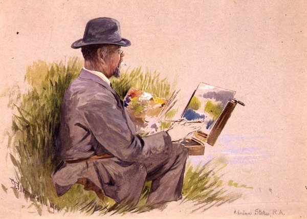 Adrian Stokes, R.A. au travail - George Jackson Flemwell
