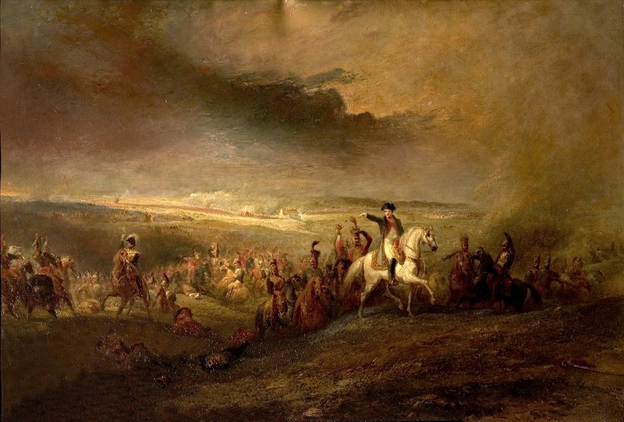 Napoléon quittant le champ de bataille de Waterloo le 18 juin 1815, vers 1816 - George Jones