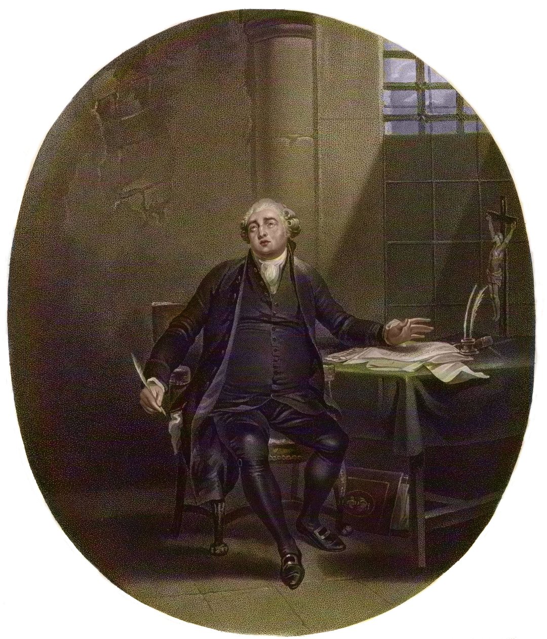 Louis XVI (1754-1793) au Temple en 1792 - Louis XVI, roi de France - George Keating