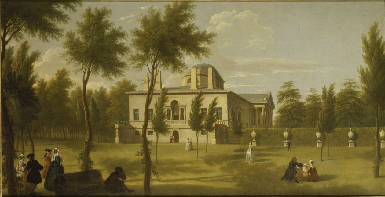 Vue de la villa de Chiswick depuis la pelouse, vers 1735 - George Lambert
