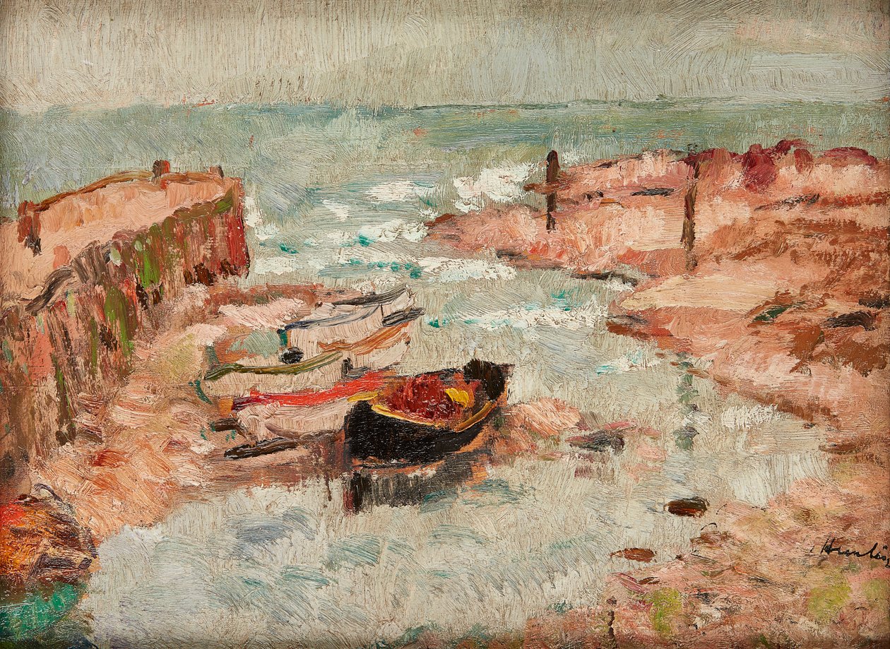 Bateaux échoués, Lower Largo - George Leslie Hunter