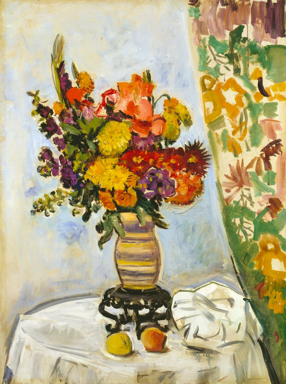 Fleurs dans un vase chinois - George Leslie Hunter