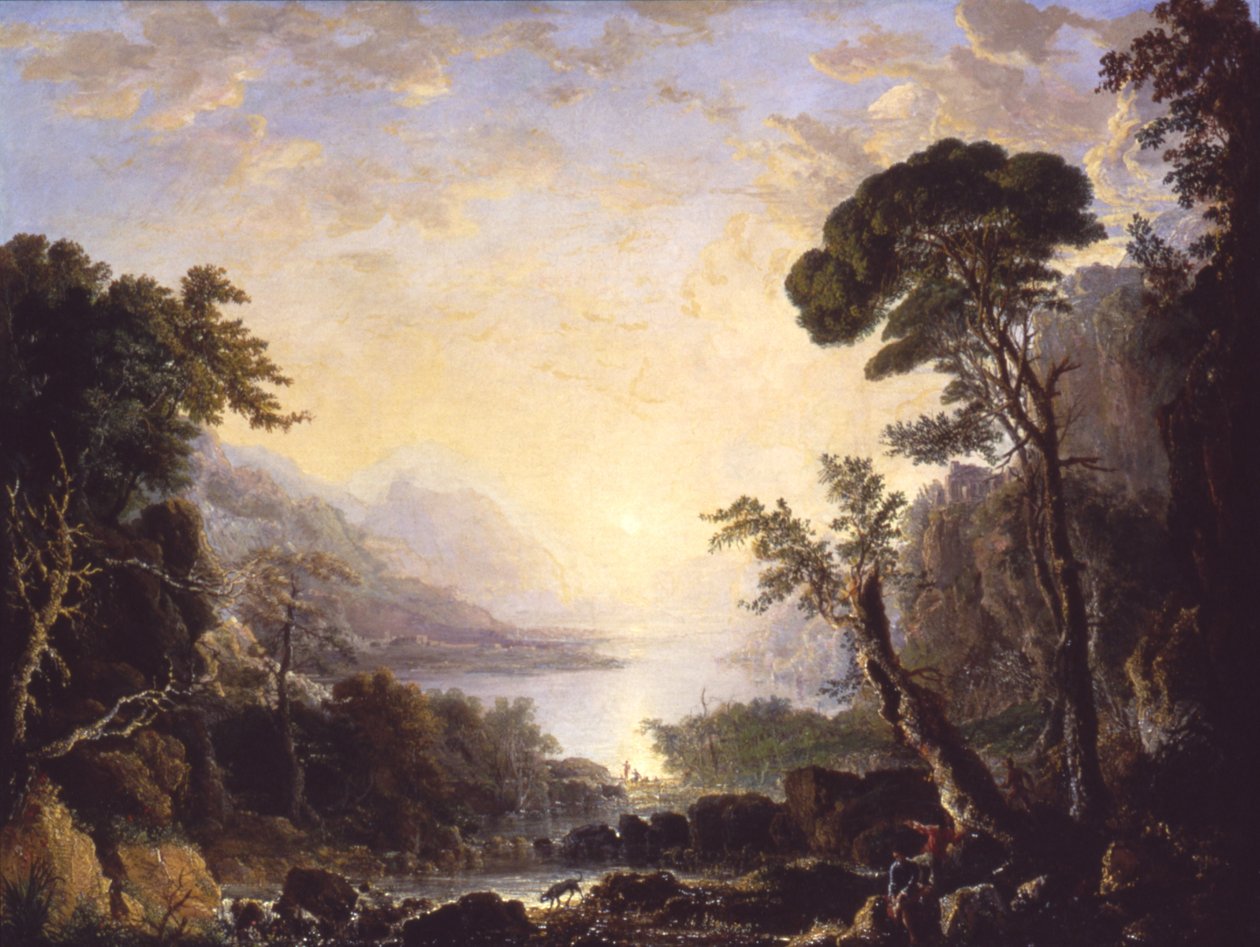 Composition, paysage italien - George Loring Brown