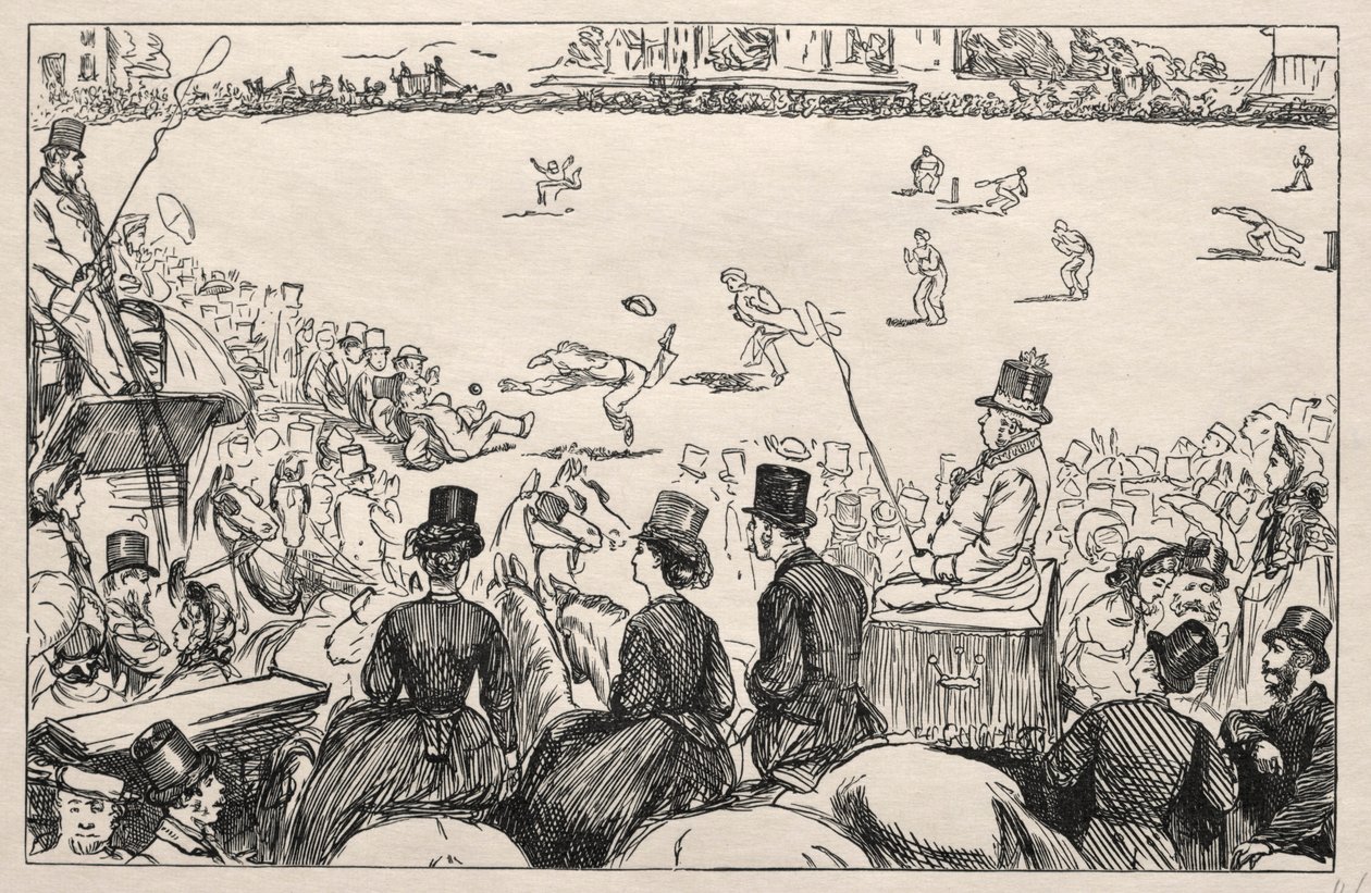 Match de cricket universitaire à Lords, 1862 - George Louis Palmella Busson Du Maurier