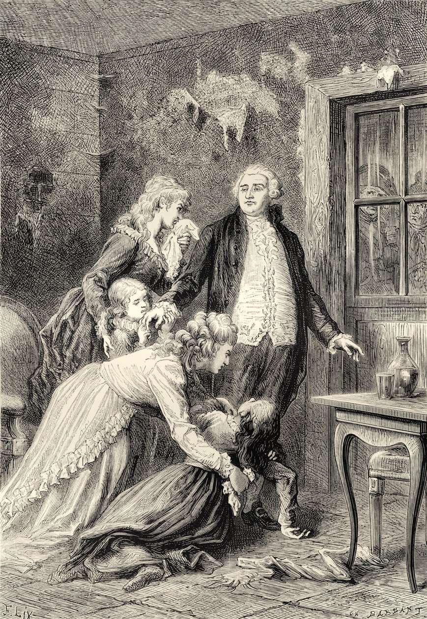 Les Adieux du Roi à sa Famille en Janvier 1793 - Bartolome Esteban and studio Murillo