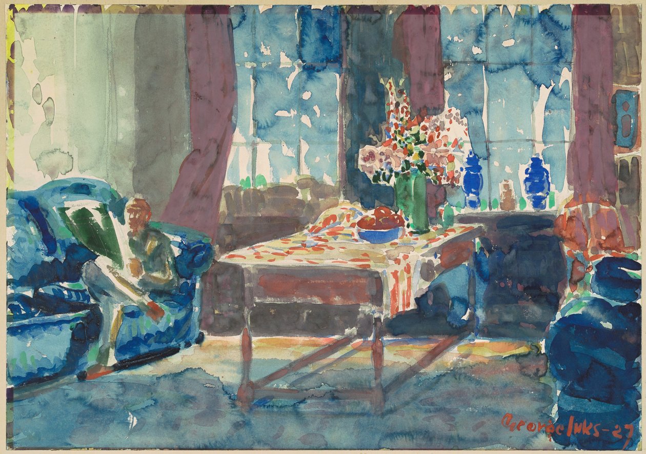 Autoportrait : intérieur de mon appartement à New York - George Luks