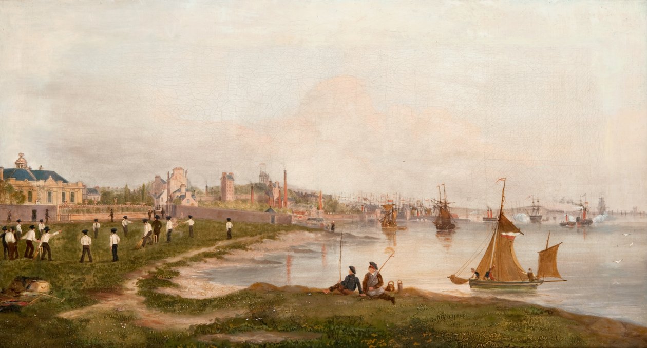 Magdalen Green avant le chemin de fer Dundee à Perth - George McGillivray