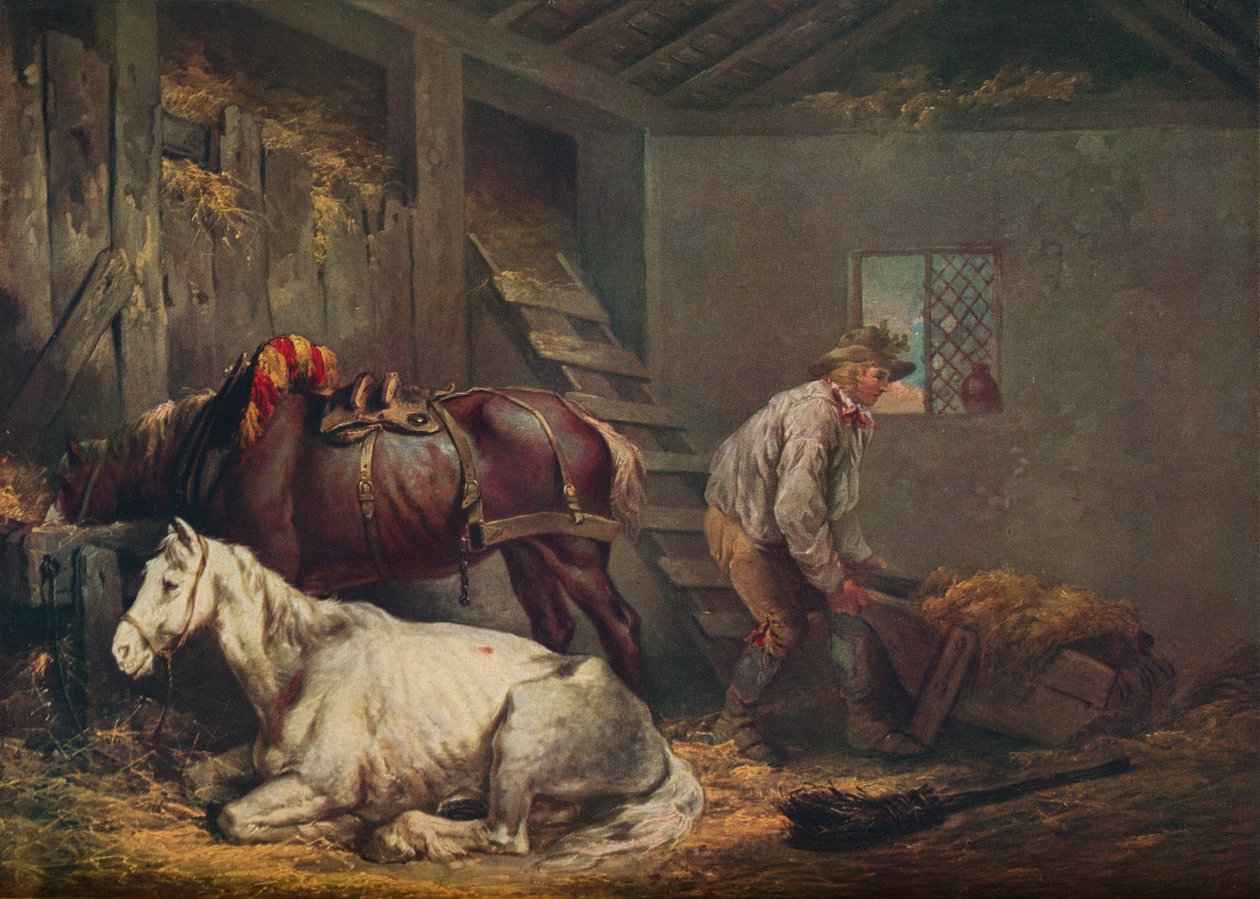 Chevaux dans une écurie, 1791 - George Morland