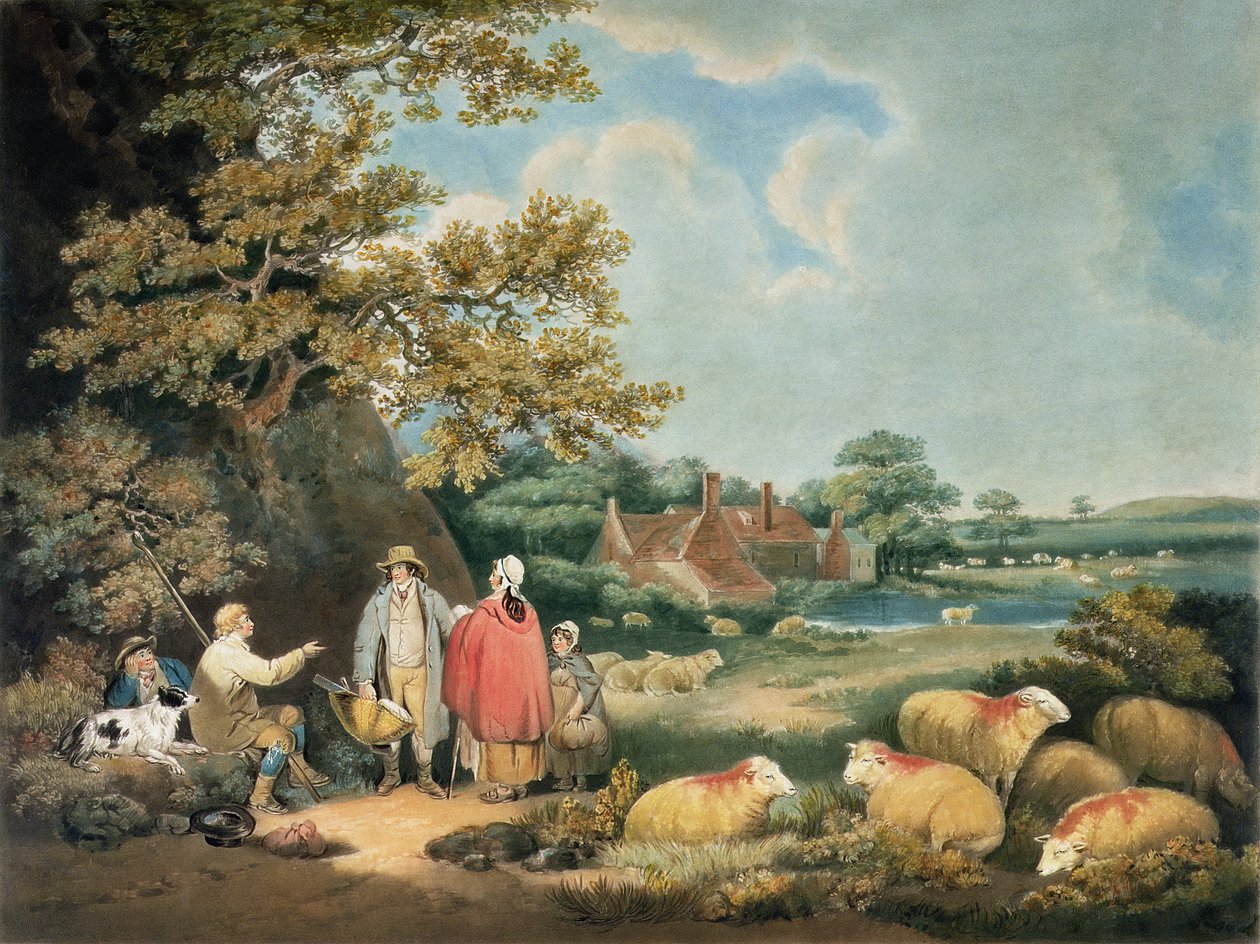 Les Bergers, gravé par William Ward, pub. par H. Morland, 1806 - George Morland