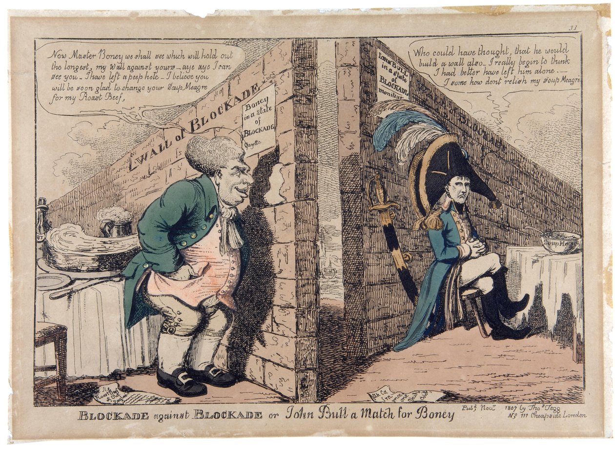 Blocus contre Blocus ou John Bull à la hauteur de Boney - George Moutard Woodward