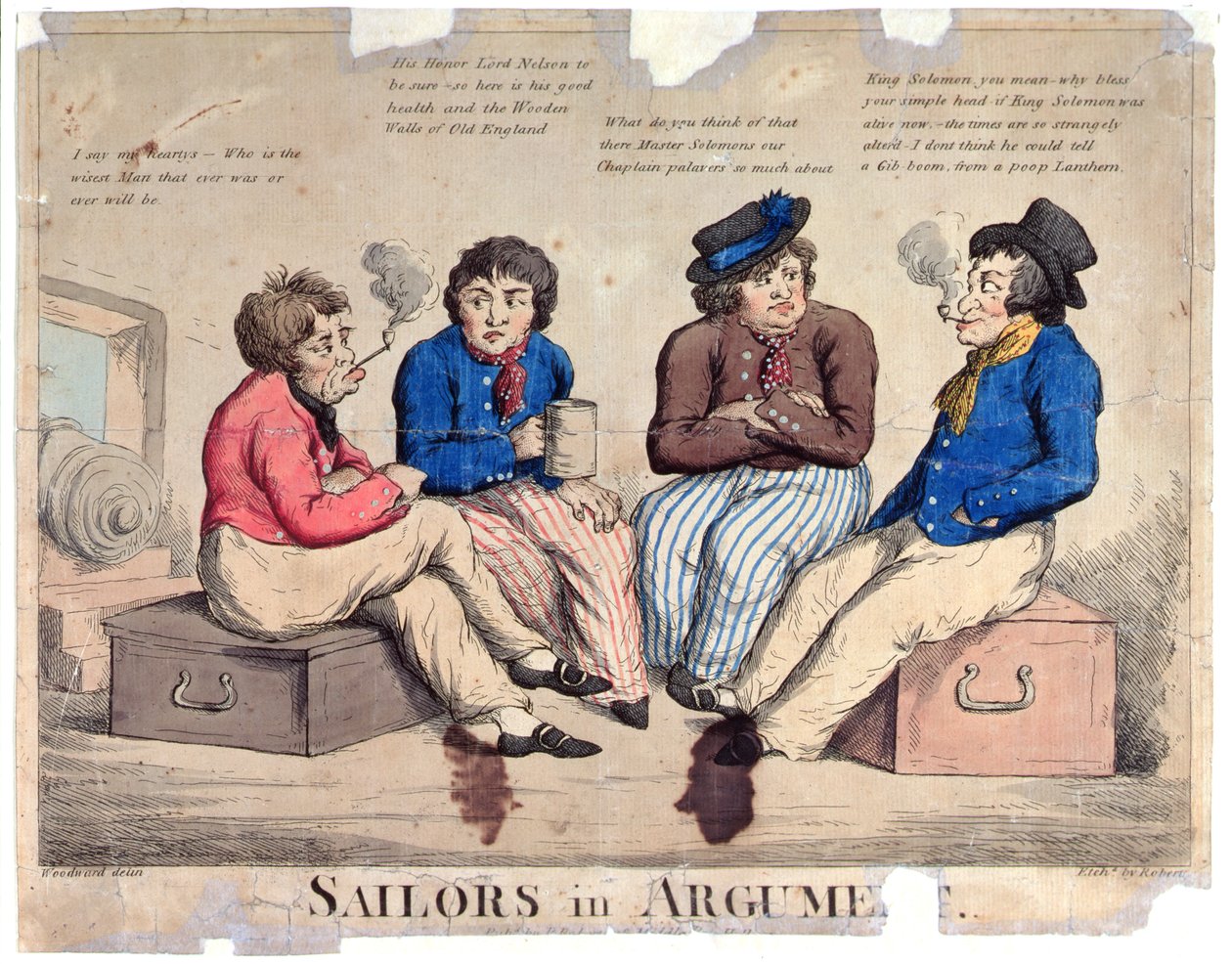 Marins en argument, gravé par Roberts - George Moutard Woodward