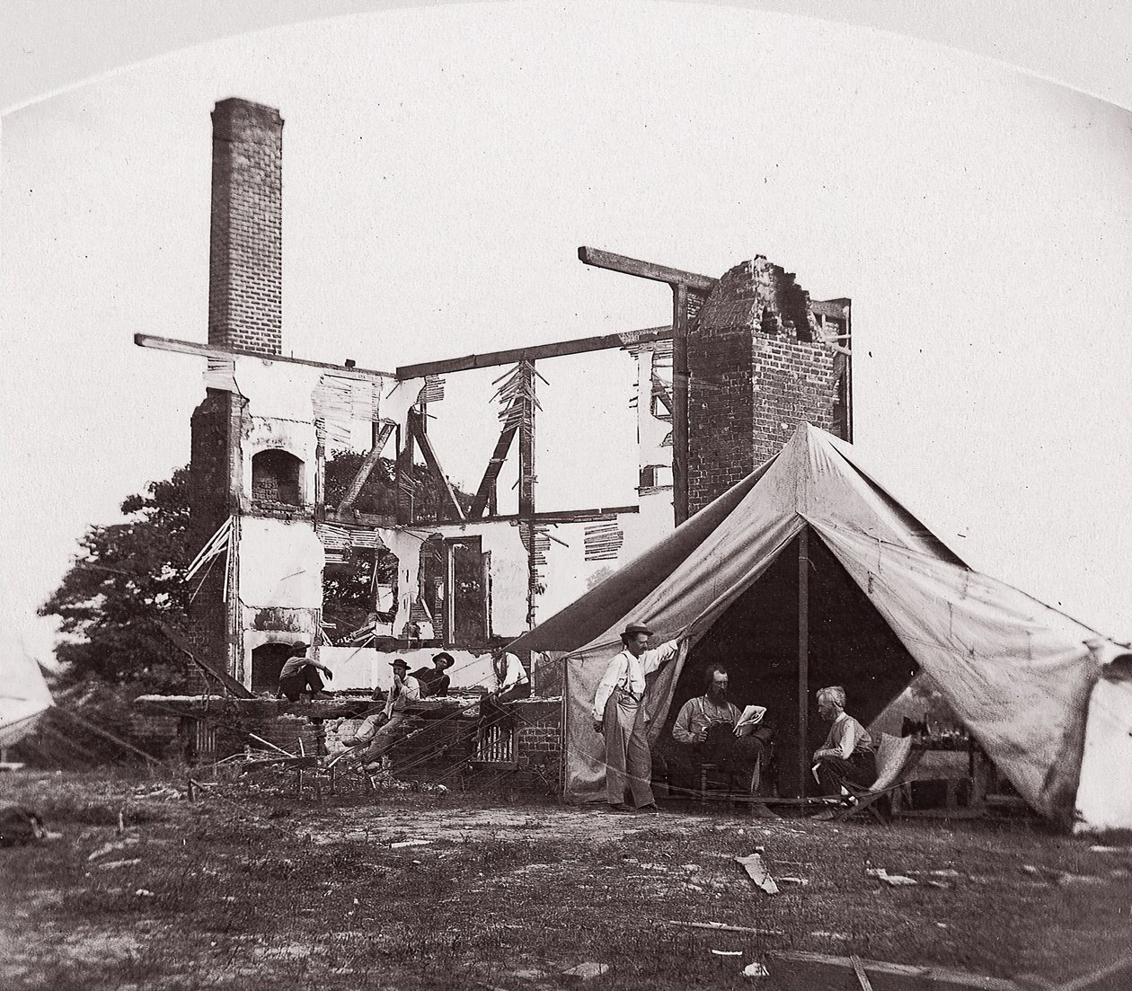 Bull Run, maison de Mme Henry, 21 juillet 1861, 1861 - George N. Barnard