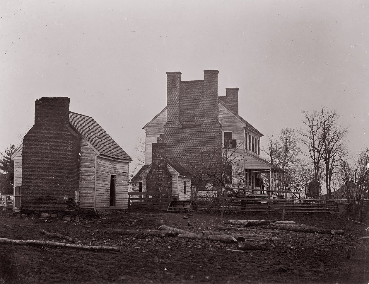 Maison Lewis. Champ de bataille de Bull Run, 1861-62 - George N. Barnard