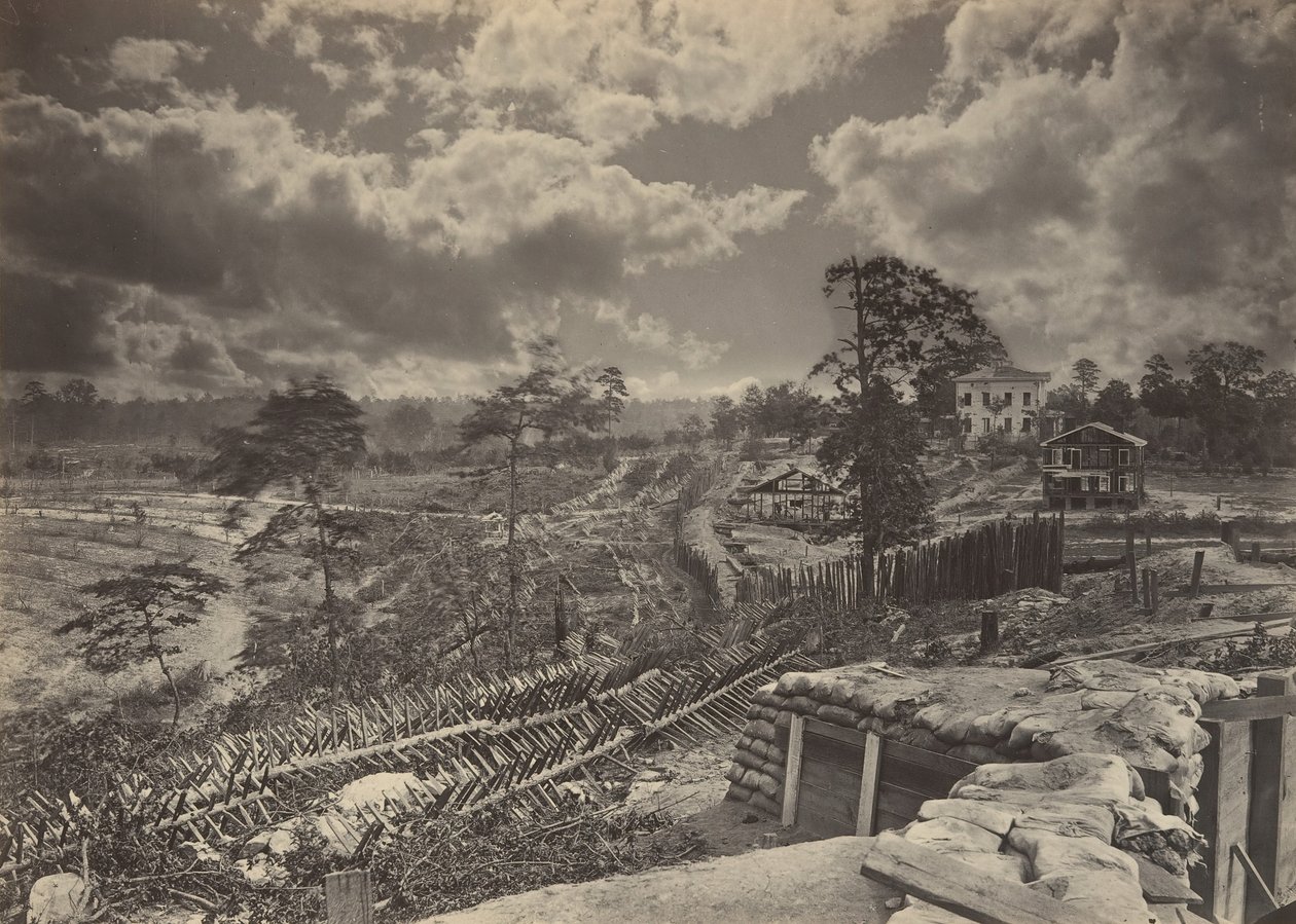 Travaux rebelles devant Atlanta, Géorgie No. 1, années 1860 - George N. Barnard