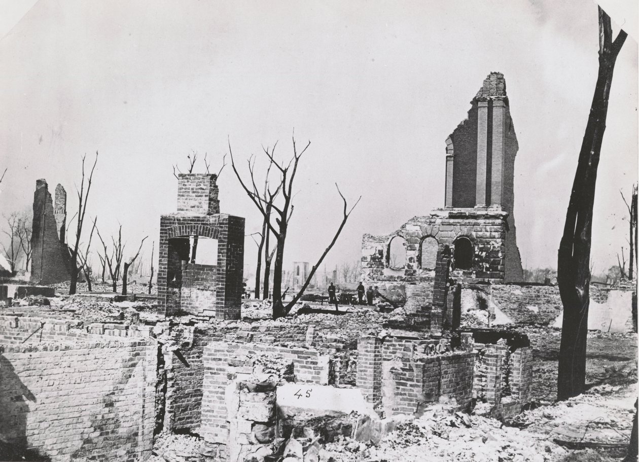 Ruines du bâtiment de la Chicago Historical Society après le grand incendie de Chicago, 1871 - George N. Barnard