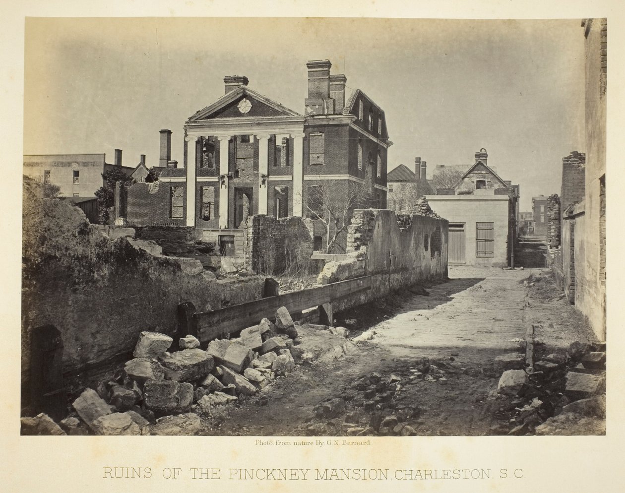 Ruines du manoir Pinckney, Charleston, Caroline du Sud - George N. Barnard