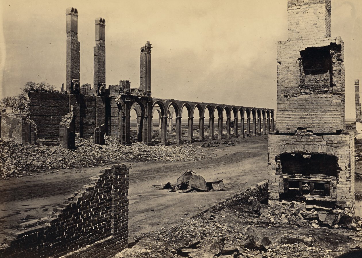 Ruines du dépôt ferroviaire, Charleston, Caroline du Sud - George N. Barnard