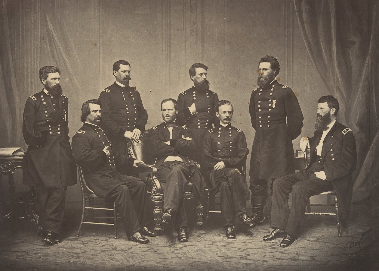 Sherman et ses généraux, 1860s - George N. Barnard