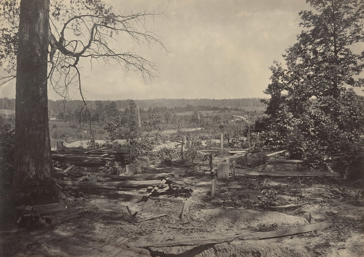Le champ de bataille de Peach Tree Creek, Géorgie, années 1860 - George N. Barnard