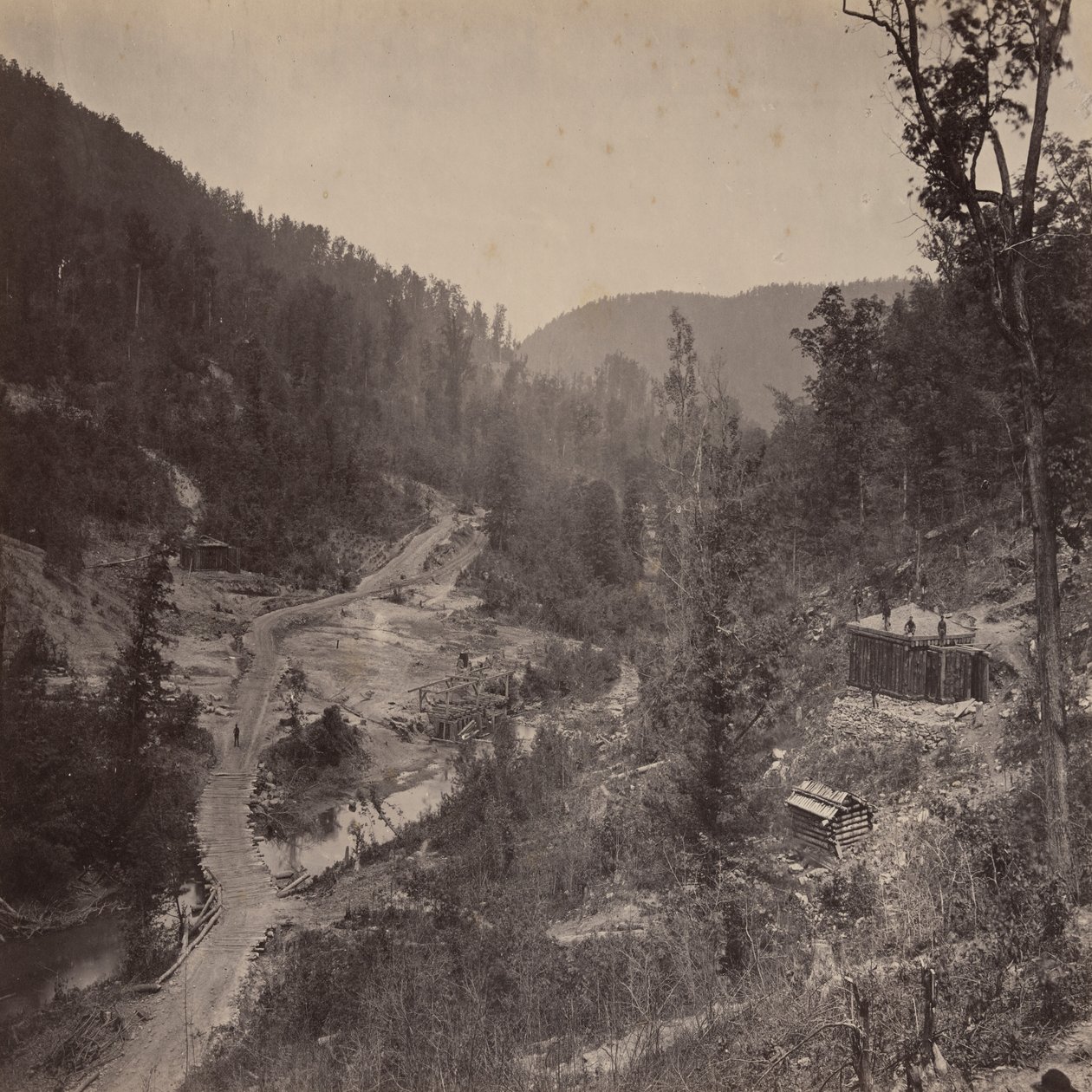 La vallée de Whiteside sous le pont - George N. Barnard