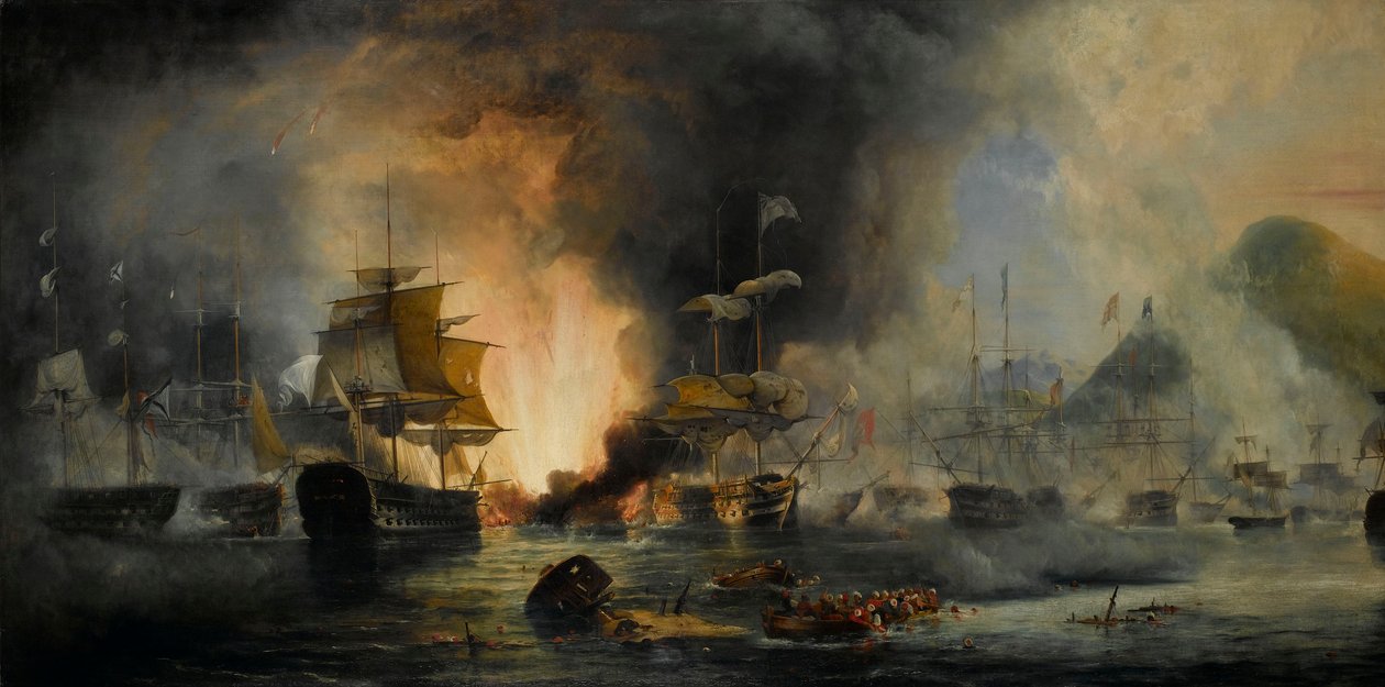 La bataille de Navarin, 20 octobre 1827 - George Philip Reinagle