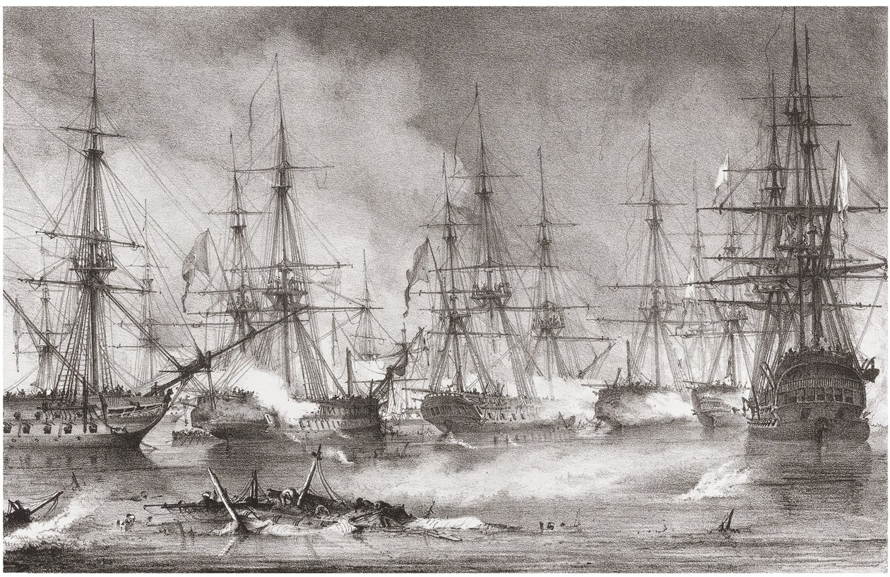 La bataille navale de Navarin le 20 octobre 1827, 1828 - George Philip Reinagle