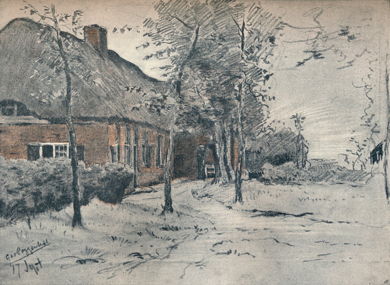 Une ferme hollandaise, vers 1900 - George Poggenbeek