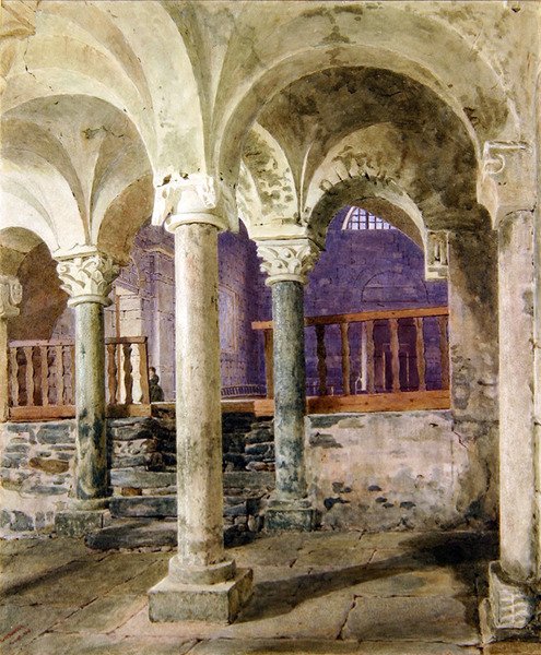 Crypte de Saint Nicolas Giornico, Canton du Tessin, Suisse - George Price Boyce