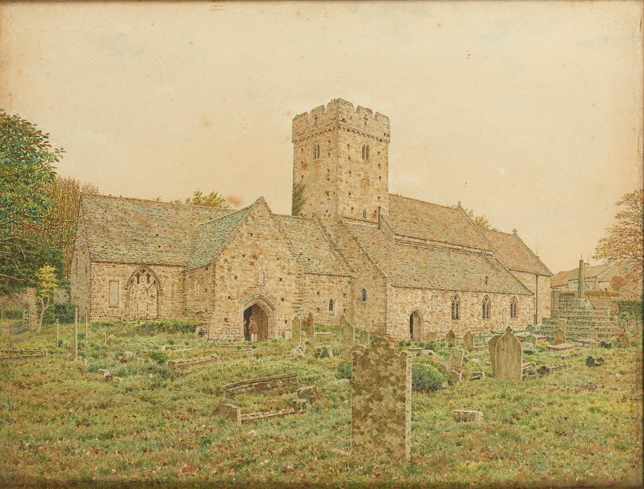 La double église de Saint Illtyd à Llantwit Major, Glamorganshire - George Price Boyce