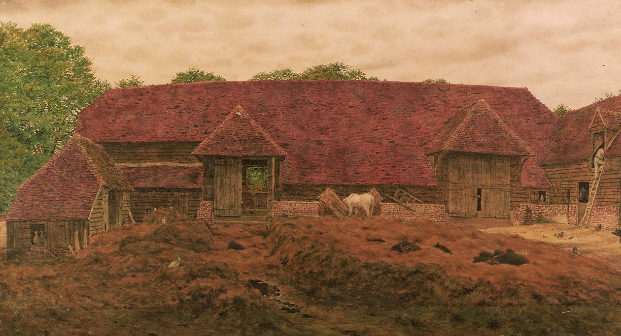La vieille grange à Whitchurch - George Price Boyce