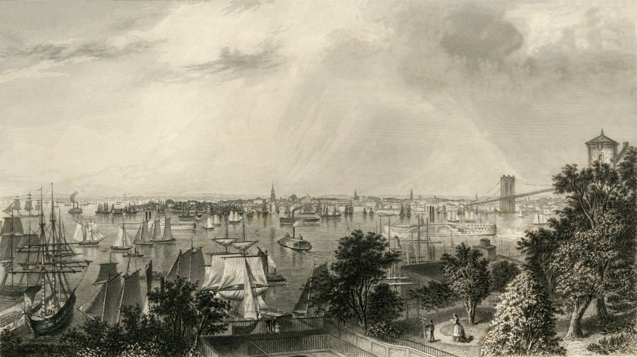 Ville de New York, depuis Brooklyn Heights - George R. Hall
