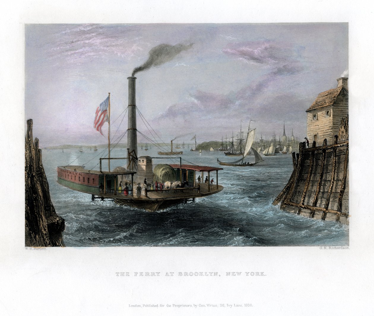 Le ferry à Brooklyn, New York, USA - George Richardson