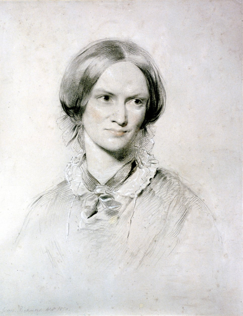 Charlotte Brontë, romancière anglaise, 1850 - George Richmond