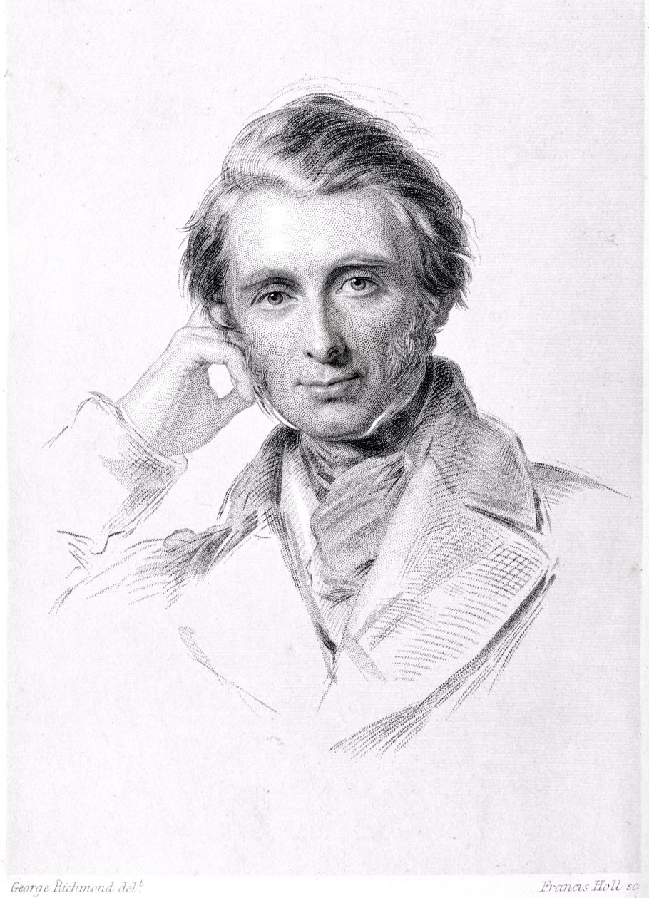Portrait de John Ruskin (1819-1900) gravé par Francis Holl (1815-84) - George Richmond