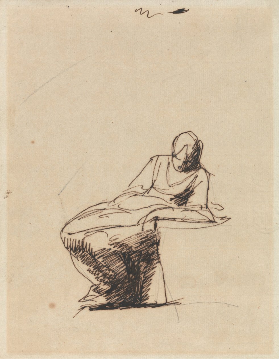 Une femme assise | George Romney | Estampe d'art